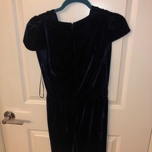 Tobi navy blue velvet romper